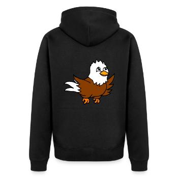 Bébé aigle - Veste à capuche bio Premium Unisexe - noir - Dos - Nico (187cm)