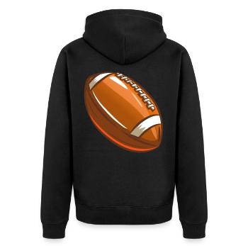 Football américain - Veste à capuche bio Premium Unisexe - noir - Dos - Nico (187cm)