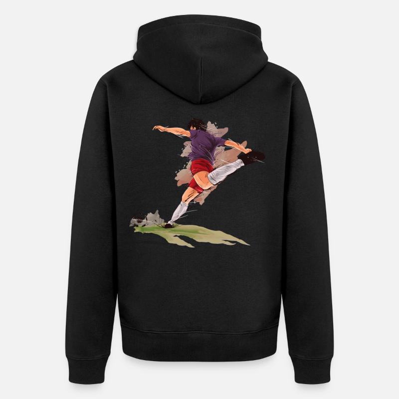footballeur - Veste à capuche bio Premium Unisexe - noir
