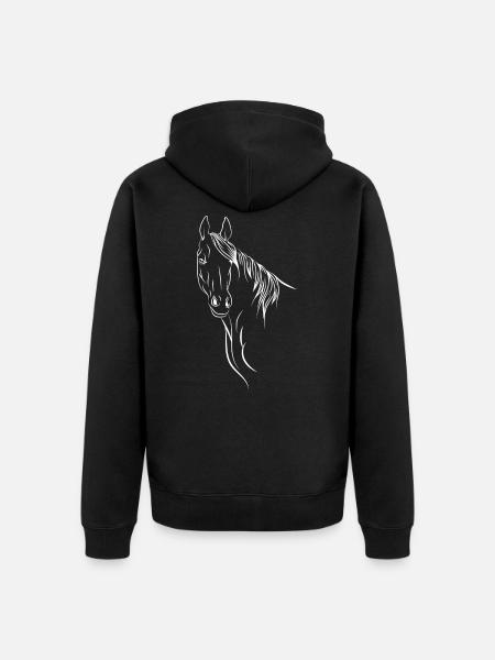 Horse for black. - Unisex Premium Organic Zip Hoodie - black