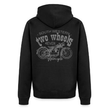 Conception vintage de moto - Veste à capuche bio Premium Unisexe - noir - Dos - Nico (187cm)