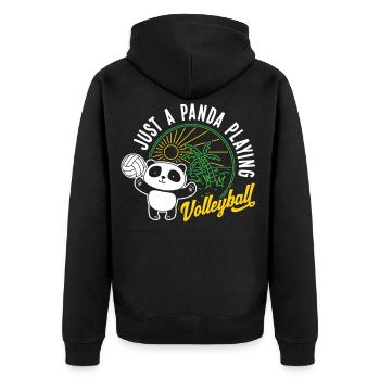 Cadeau de jeu de sport de volley-ball Panda Bear - Veste à capuche bio Premium Unisexe - noir - Dos - Nico (187cm)