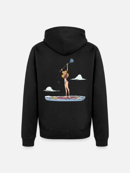 Standup Paddle Athlete - Unisex Premium Organic Zip Hoodie - black