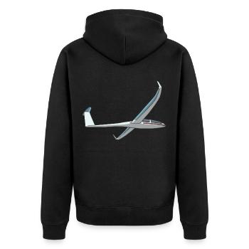 Planeur vol planeur planeur - Veste à capuche bio Premium Unisexe - noir - Dos - Nico (187cm)