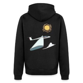 Planeur au soleil Planeur planeur - Veste à capuche bio Premium Unisexe - noir - Dos - Nico (187cm)