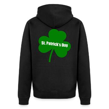 St Patricks Day St Patricks Day St Patricks Day - Veste à capuche bio Premium Unisexe - noir - Dos - Nico (187cm)