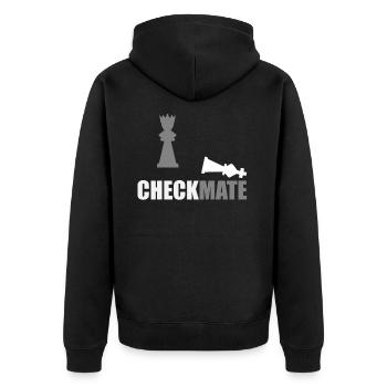 échec et mat - Veste à capuche bio Premium Unisexe - noir - Dos - Nico (187cm)