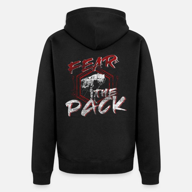 Pack loup loup - Veste à capuche bio Premium Unisexe - noir