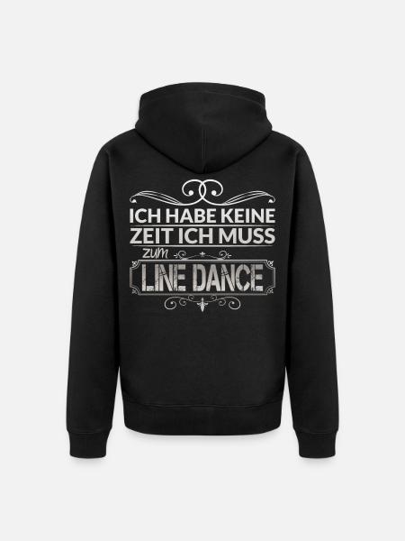 Linedance Spruch - Unisex Premium Bio Zip Hoodie - Schwarz