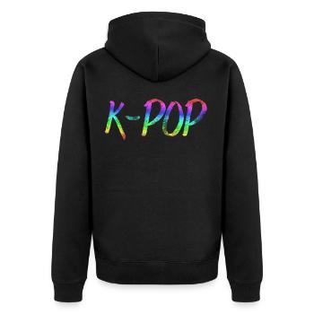 K-POP - Veste à capuche bio Premium Unisexe - noir - Dos - Nico (187cm)