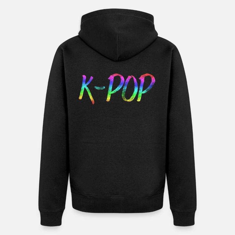 K-POP - Unisex Premium Bio Zip Hoodie - Schwarz