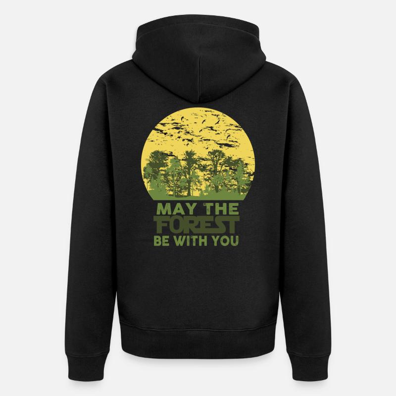 Forêt - Veste à capuche bio Premium Unisexe - noir