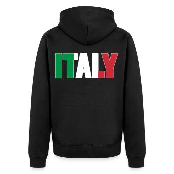 Italie - Veste à capuche bio Premium Unisexe - noir - Dos - Nico (187cm)