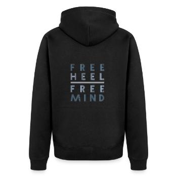 Telemark Free Heel Free Mind Nordic Ski Retro - Veste à capuche bio Premium Unisexe - noir - Dos - Nico (187cm)