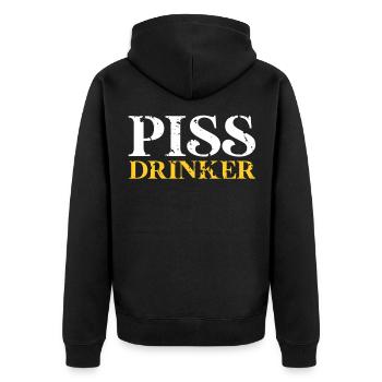 Party Feier Porno Sex Geburtstag Geschenk - Unisex Premium Bio Zip Hoodie - Schwarz - Hinten - Nico (187cm)