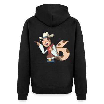 Anniversaire des enfants Cowboy 6e anniversaire - Veste à capuche bio Premium Unisexe - noir - Dos - Nico (187cm)