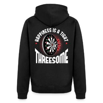 Darts games gift christmas birthday - Unisex Premium Organic Zip Hoodie - black - Back - Nico (187cm)