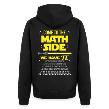 Lehrer Schule Uni Job Geschenk Weihnachten Mathe - Unisex Premium Bio Zip Hoodie - Schwarz - Hinten - Nico (187cm)