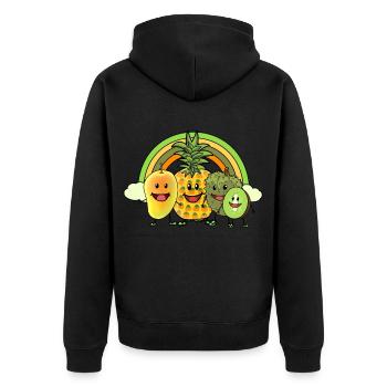 Fruit Vegan Rainbow Fruit Fruit Fantasy - Veste à capuche bio Premium Unisexe - noir - Dos - Nico (187cm)