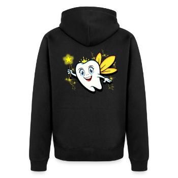 Fée des dents de carnaval - Veste à capuche bio Premium Unisexe - noir - Dos - Nico (187cm)