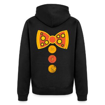 Carnaval, carnaval de clown - Veste à capuche bio Premium Unisexe - noir - Dos - Nico (187cm)