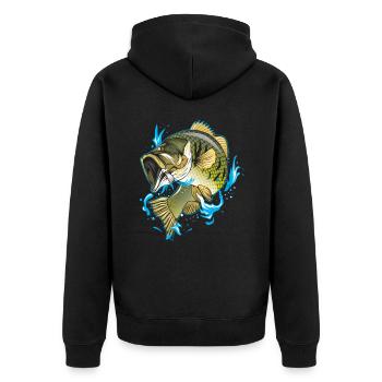 Poisson Pêche Truite Petri Heil Funny Gift - Veste à capuche bio Premium Unisexe - noir - Dos - Nico (187cm)