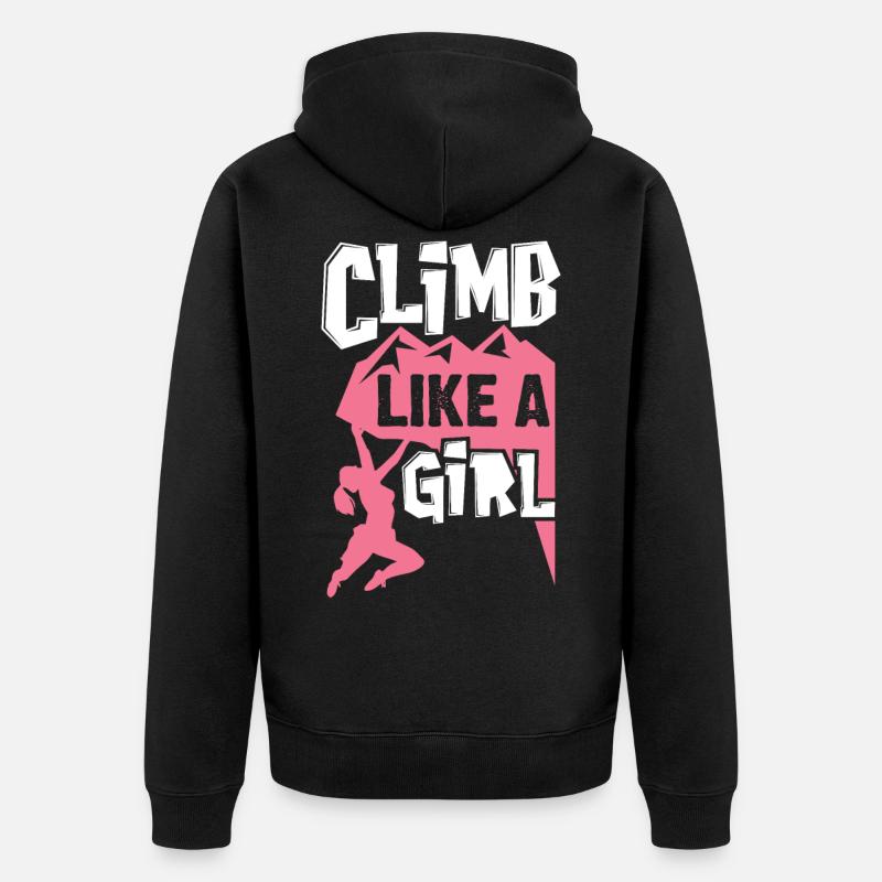 grimper - Veste à capuche bio Premium Unisexe - noir