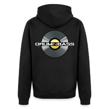 Drum N Bass Vynil DNB et cadeau basse - Veste à capuche bio Premium Unisexe - noir - Dos - Nico (187cm)