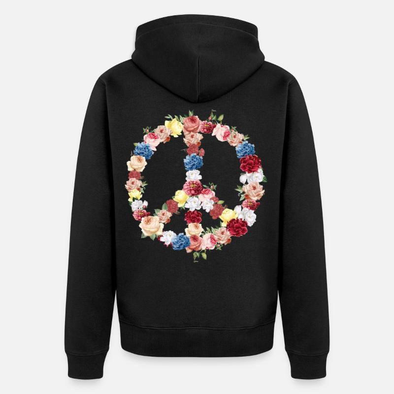 signe de la paix - Veste à capuche bio Premium Unisexe - noir