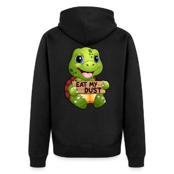 Turtle Turtle Gift Idea Turtles Sea - Unisex Premium Organic Zip Hoodie - black - Back - Nico (187cm)