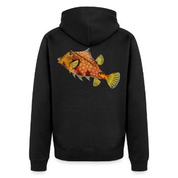 Boxfish aquarium marine biology fishing - Unisex Premium Organic Zip Hoodie - black - Back - Nico (187cm)