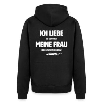 RC model car model building gift - Unisex Premium Organic Zip Hoodie - black - Back - Nico (187cm)
