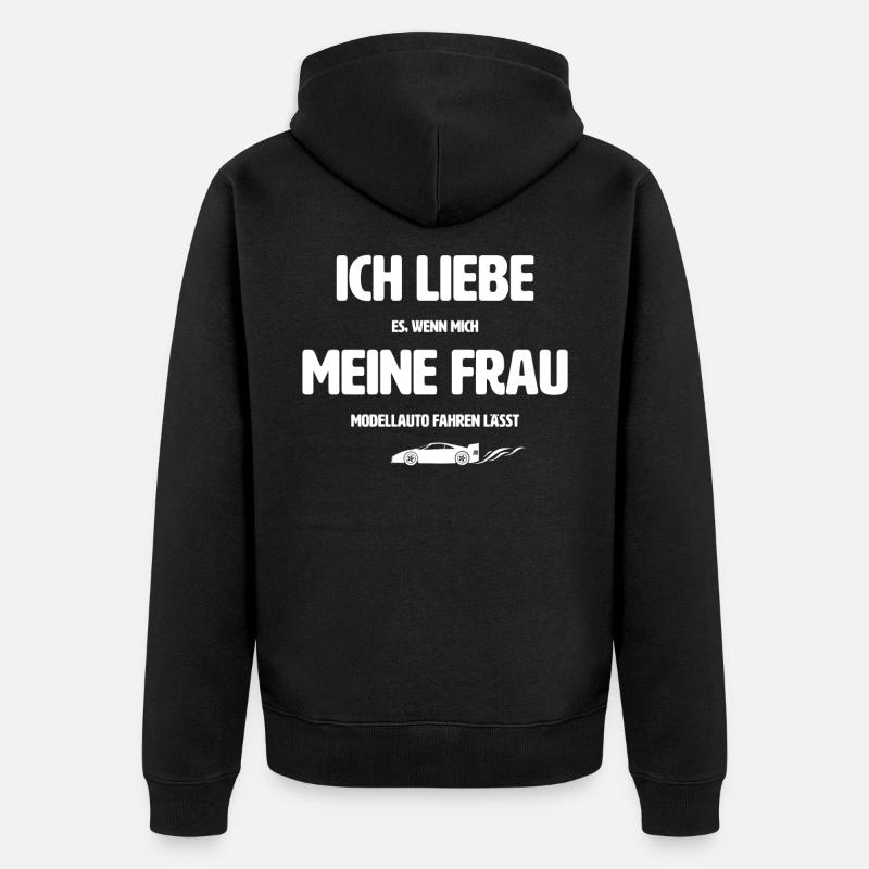 RC Modellauto Modellbau Geschenk - Unisex Premium Bio Zip Hoodie - Schwarz