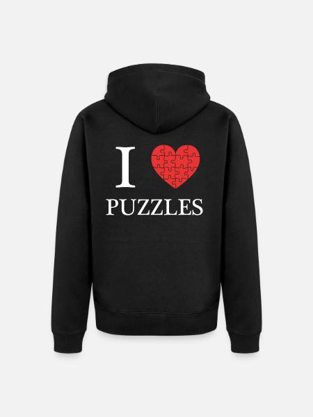 puzzle - Veste à capuche bio Premium Unisexe - noir
