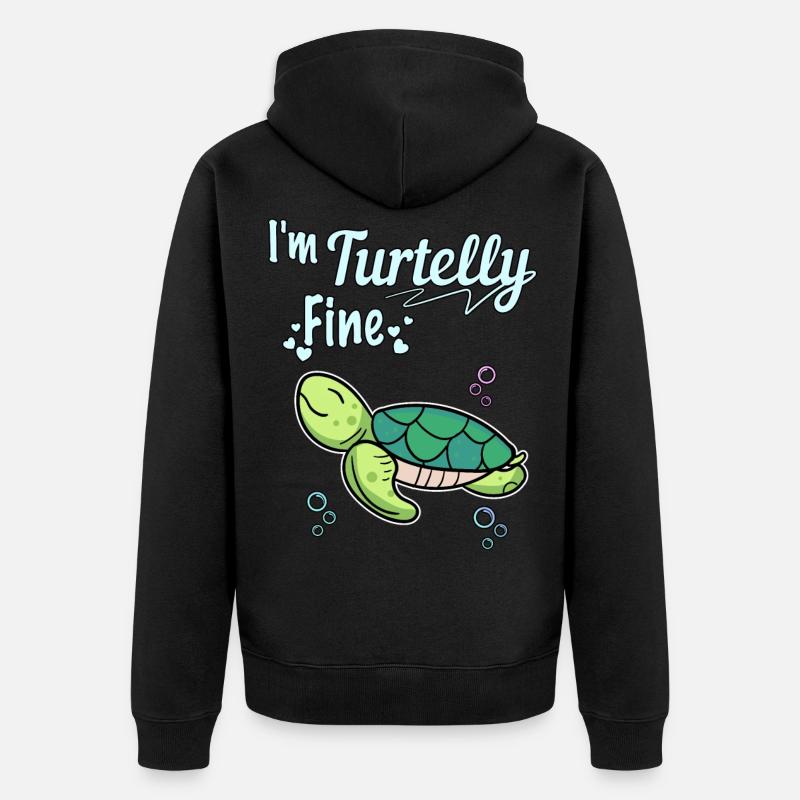 Turtle Turtle Turtelly Fine - Veste à capuche bio Premium Unisexe - noir