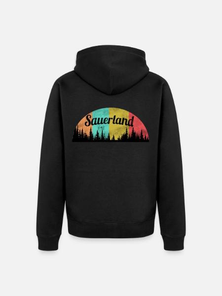 Sauerland - Unisex Premium Bio Zip Hoodie - Schwarz