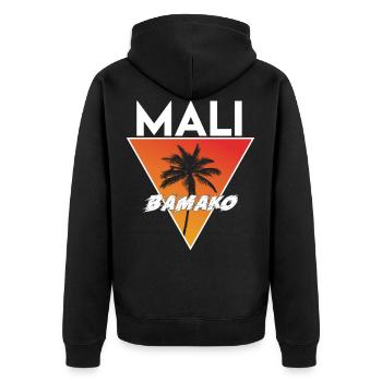 mali avec capital - Veste à capuche bio Premium Unisexe - noir - Dos - Nico (187cm)
