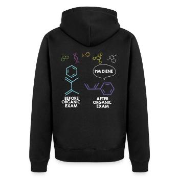 Drôle énonciations chimie professeur humour cadeaux drôle - Veste à capuche bio Premium Unisexe - noir - Dos - Nico (187cm)
