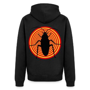Insectes insectes cafards vermine vermine dégoût - Veste à capuche bio Premium Unisexe - noir - Dos - Nico (187cm)