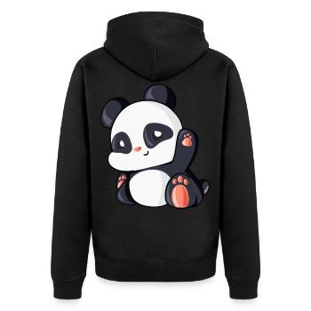 Panda mignon idée cadeau ours panda - Veste à capuche bio Premium Unisexe - noir - Dos - Nico (187cm)