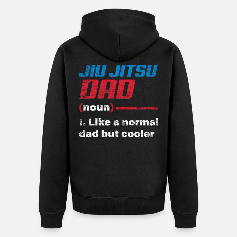 Papa Jiu Jitsu - Veste à capuche bio Premium Unisexe - noir