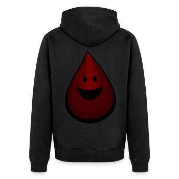 Du sang, des gouttes de sang, du sang - Veste à capuche bio Premium Unisexe - noir - Dos - Nico (187cm)