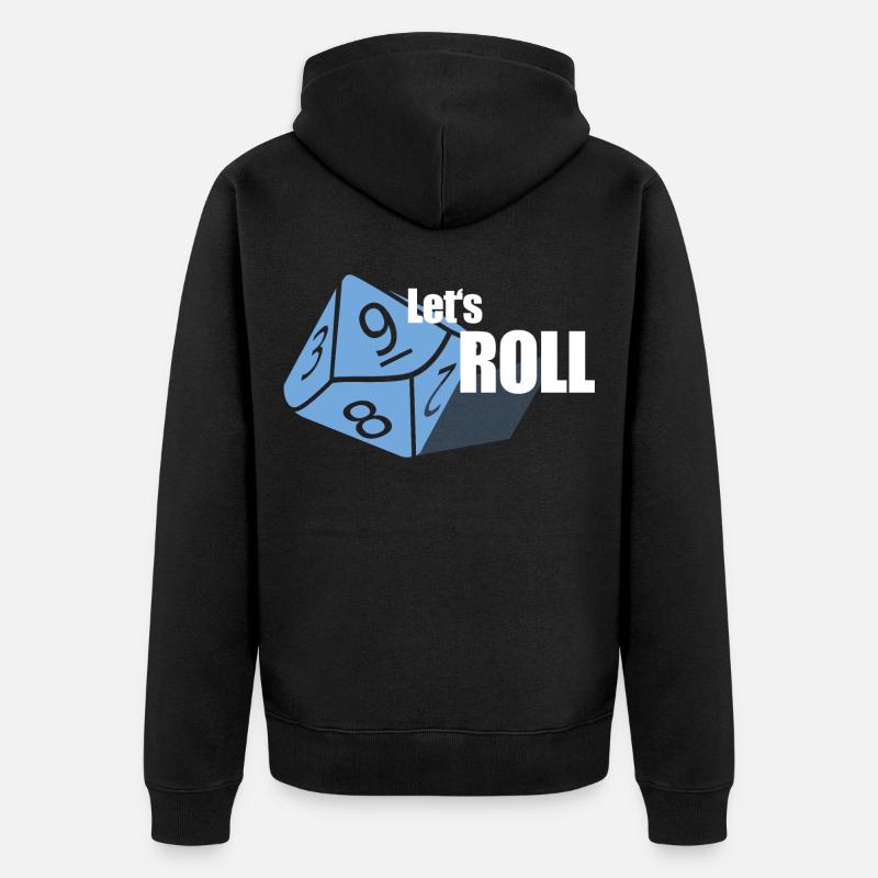 Dice Rolls - Jeu de société - Soirée jeux de société - Veste à capuche bio Premium Unisexe - noir
