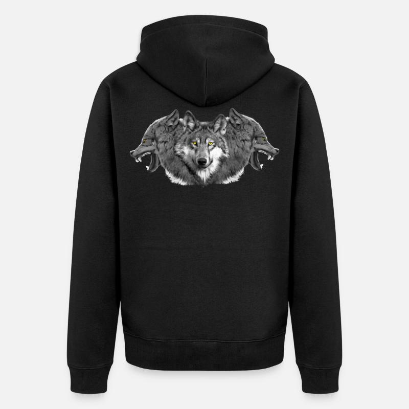 Pack loup loup - Veste à capuche bio Premium Unisexe - noir