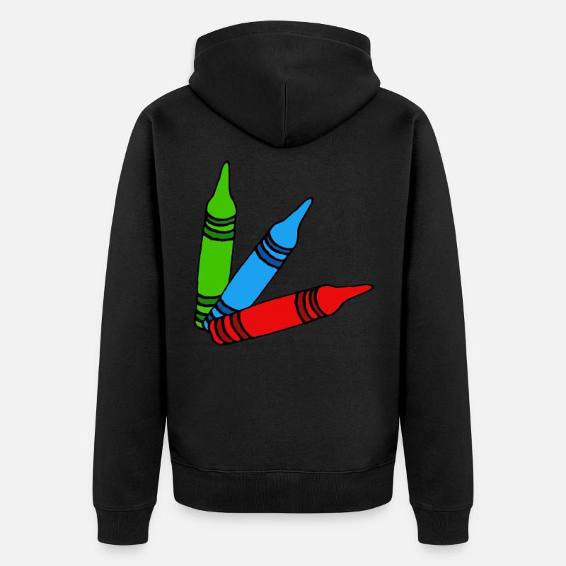 crayons - Veste à capuche bio Premium Unisexe - noir