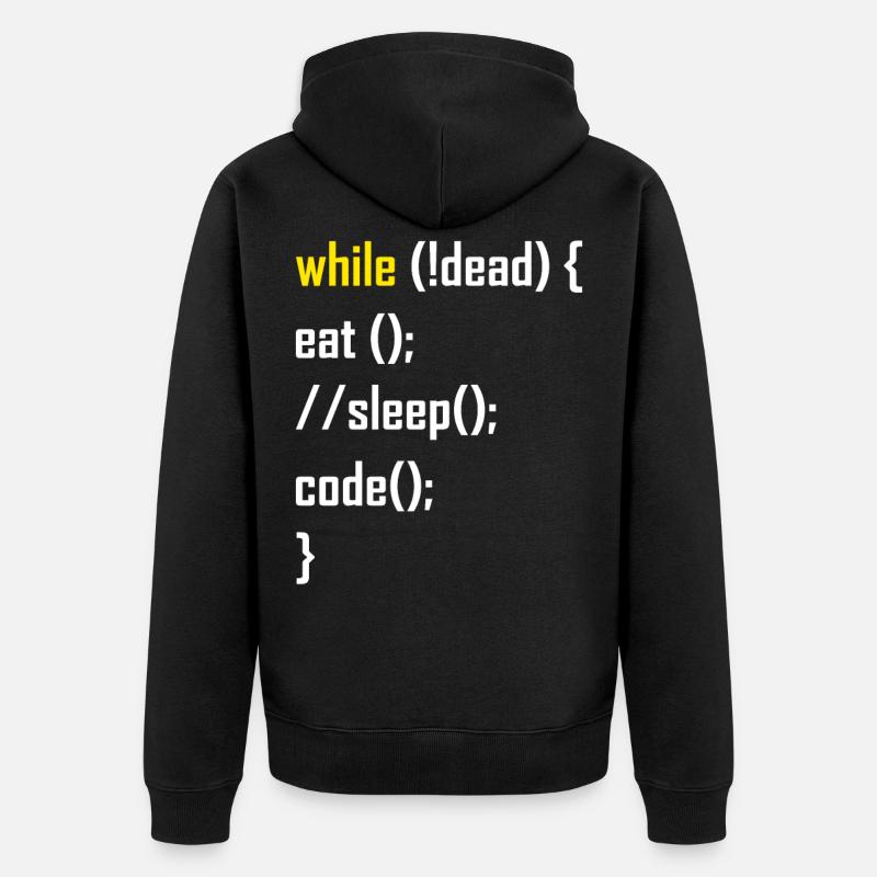 Programmer programming gift - Unisex Premium Organic Zip Hoodie - black