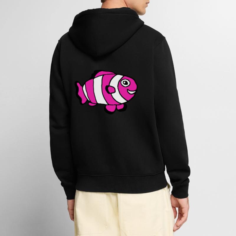 Pinker Clownfisch, Weibchen, Mädchen Unisex Premium Bio Zip Hoodie