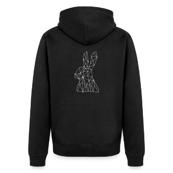 Lapin lapin lapin lapin - Veste à capuche bio Premium Unisexe - noir - Dos - Nico (187cm)