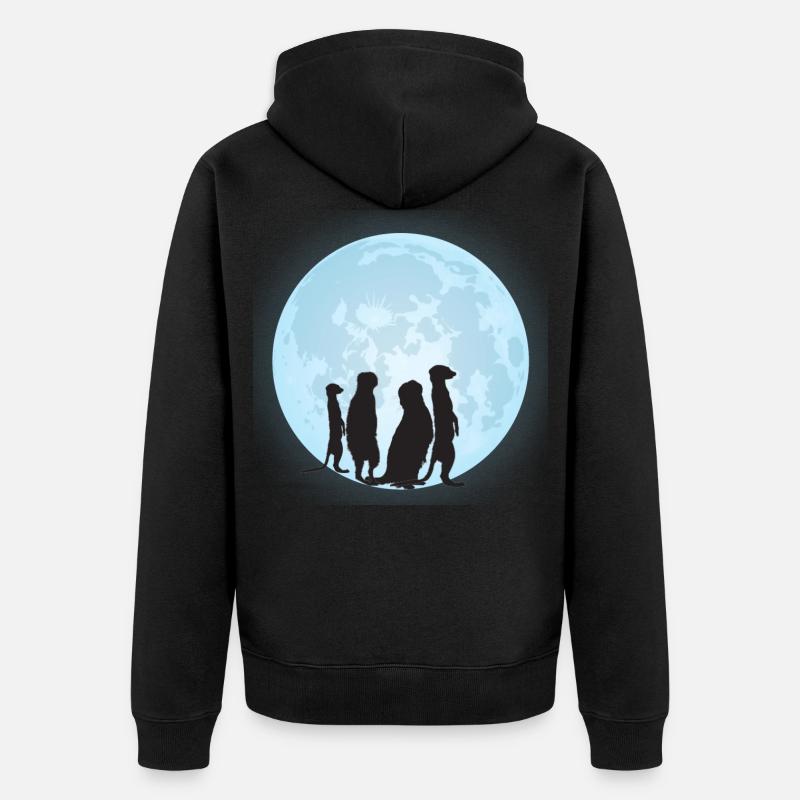 Motif suricate - Veste à capuche bio Premium Unisexe - noir