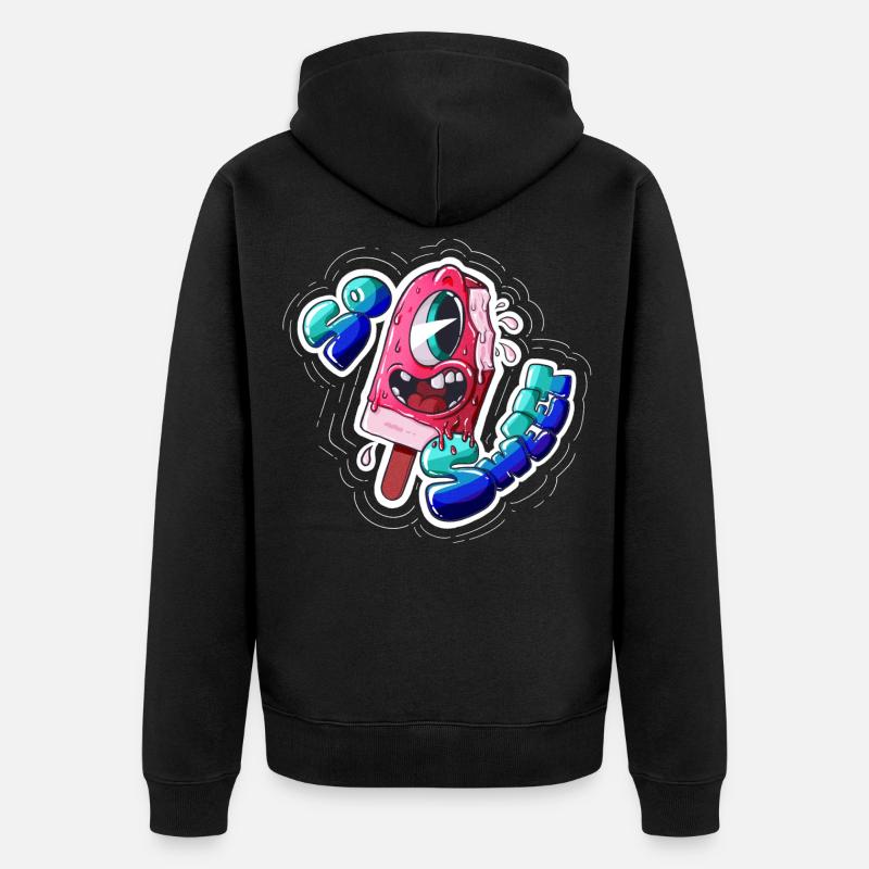 "Tellement doux!" - Glace - Veste à capuche bio Premium Unisexe - noir